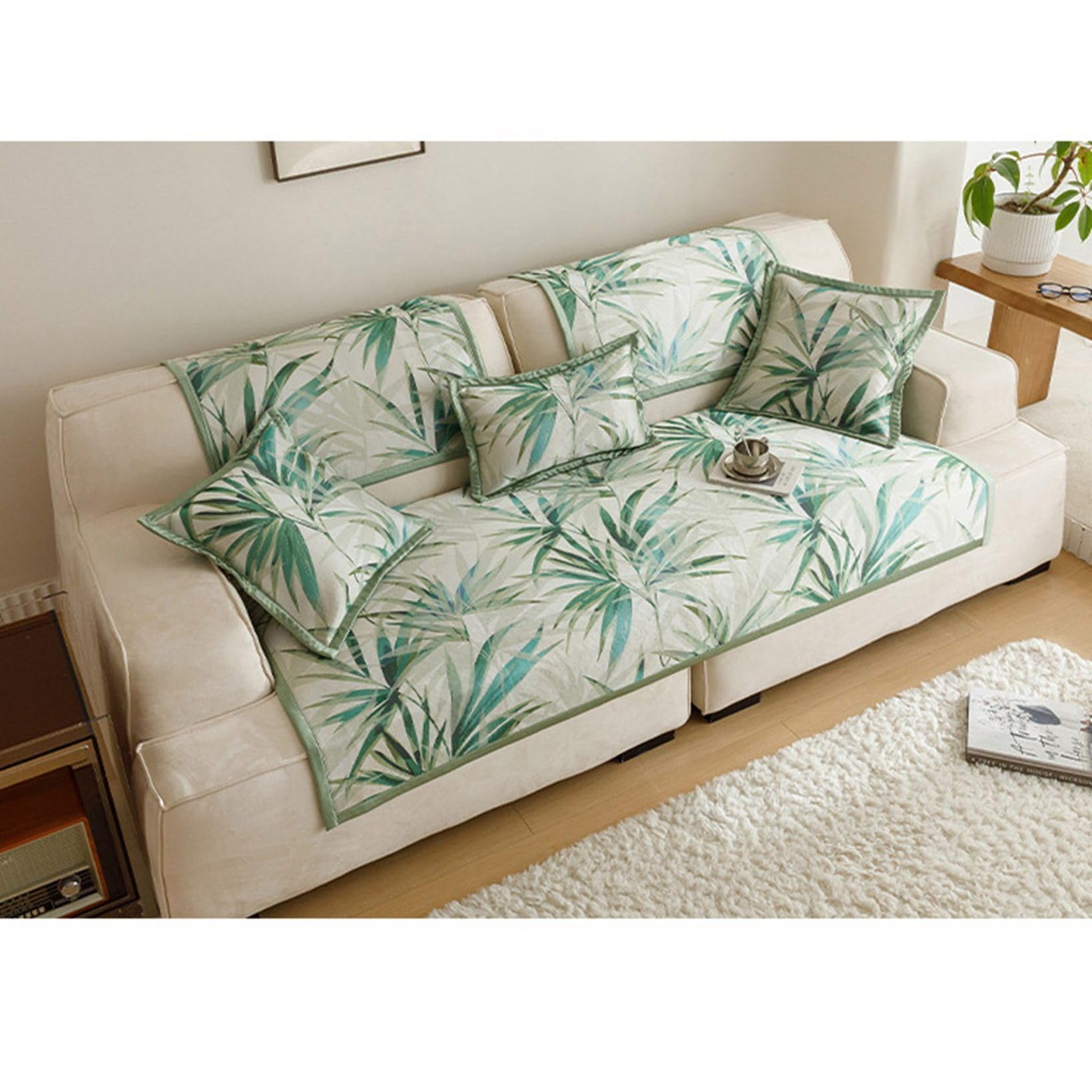 Amazon.co.jp: ソファーカバー 植物 マルチカバー 夏 3人掛け 2人掛け